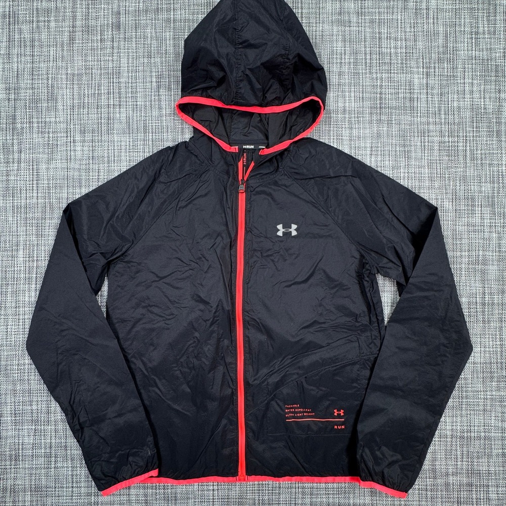 Under Armour Womens Qualifier Storm Packable Running Jacket Black Small 1326558